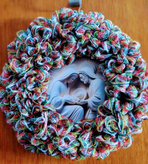 Holy Family Christmas Wreath – Handmade Nativity Wreath