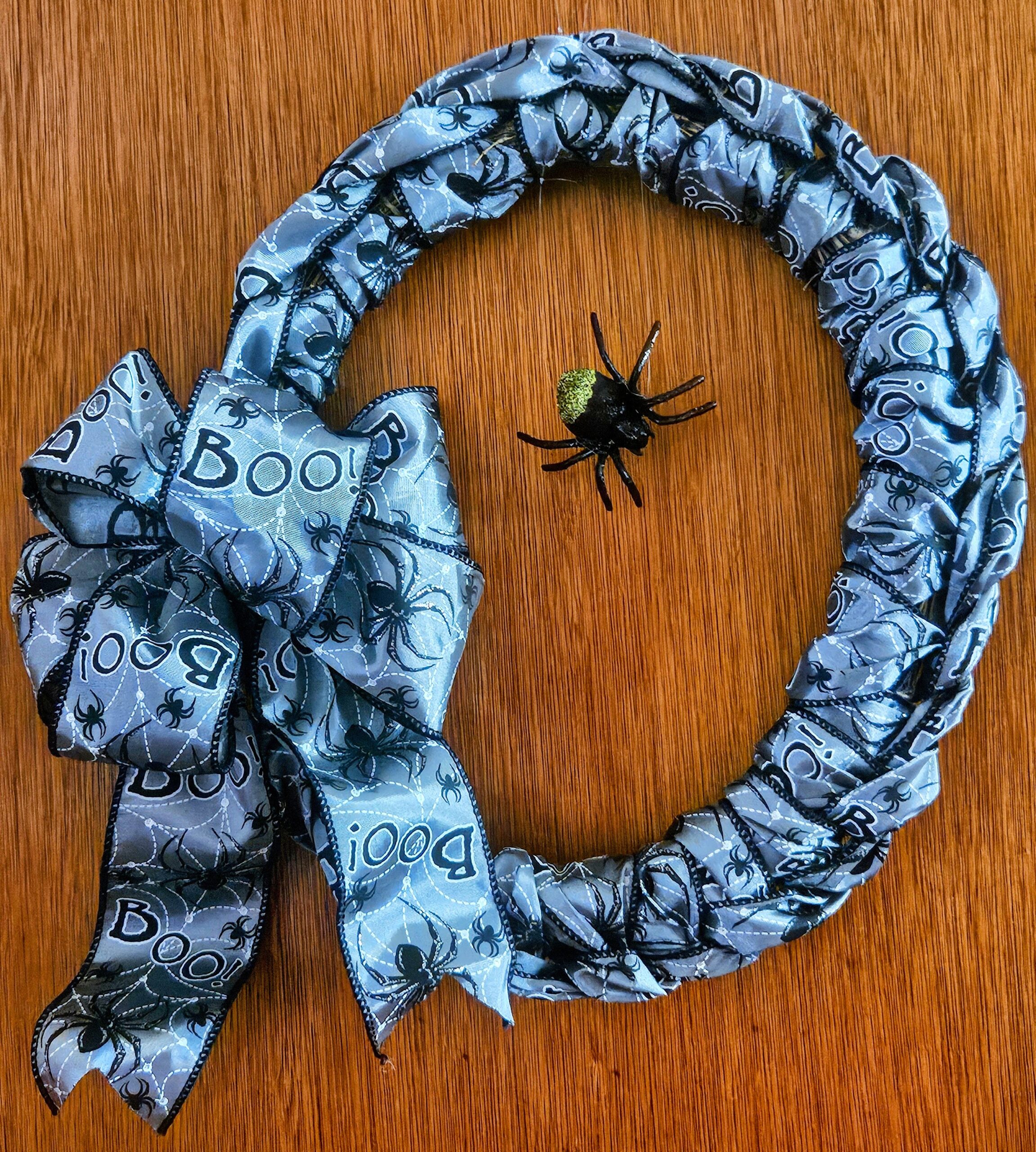 Boo Spider Wreath | Spooky Halloween Door Decor